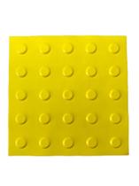 Kit 16 Pçs Piso Tátil Pvc 25X25 Alerta Amarelo
