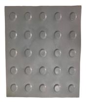 Kit 16 Pçs Piso Tátil Pvc 25X25 Alerta Cinza