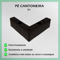 Kit 16 Pé Canto Cantoneira 135 Para Sofá Puff Poltrona