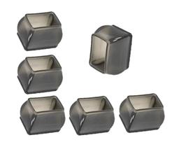 Kit 16 Pé Retangular De Silicone Pé Cadeira Mesa Feltro