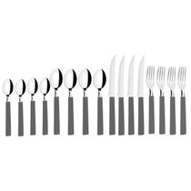 Kit 16 Peças Faqueiro Talheres Inox Riviera Brinox Cinza Kit 16 Peças Faqueiro Talheres Inox Riviera Brinox Cinza