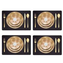 Kit 16 Peças Jogo Americano Mesa Posta Sousplat Retangular