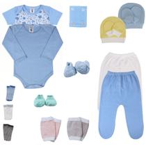 Kit 16 Peças Maternidade Enxoval Roupa De Bebê Menina E Menino 100 Algodão