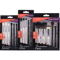 Kit 16 Pincéis Maquiagem Completo Esfumar Iluminar Profissional Macrilan Kit 16 Pincéis Maquiagem Completo Esfumar Iluminar Profissional Macrilan