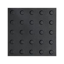 Kit 16 pisos tatil alerta preto texturizado pvc 25x25cm Kit 16 pisos tatil alerta preto texturizado pvc 25x25cm