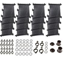 Kit 16 Placas Solar 0,50m x 3m para Piscinas até 30.000 Litros com Acessórios FLUIDRA
