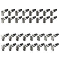 Kit 16 Plug Xlr 90º Macho + 16 Fêmea 3 Vias Robusto Roxtone