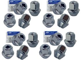 Kit 16 Porcas de Roda Original Com Capa INOX Fiesta Ka Ecosport Focus Fusion Ranger Kit 16 Porcas de Roda Original Com Capa INOX Fiesta Ka Ecosport Focus Fusion Ranger