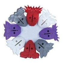 KIT 16 prendedores para embalagens formato abacaxi