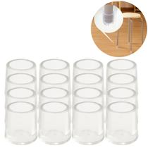 Kit 16 Protetor 12mm Para Pés de Cadeira P/ Escritório Hotel