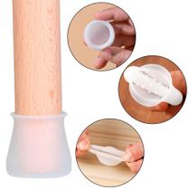 Kit 16 Protetor Pé De Cadeira Mesa Móveis Silicone Não Risca