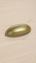 Kit 16 Puxadores Concha Dourado Fosco 8,7cm Kit 16 Puxadores Concha Dourado Fosco 8,7cm
