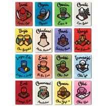 Kit 16 Quadros Orixás com suas Saudações Cortados e Impressos a Laser, Já com fita adesiva para pendurar. EXCLUSIVO