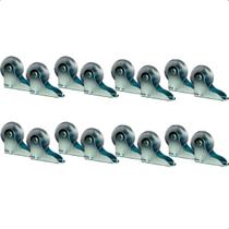 Kit 16 Rodizio Rodinha de Silicone Fixo Anti Risco para Sofá Retrátil 38mm
