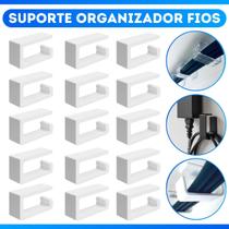 Kit 16 Suportes Organizador De Cabos Ganchos para Esconder Fios embaixo de Mesa Kit 16 Suportes Organizador De Cabos Ganchos para Esconder Fios embaixo de Mesa