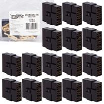 Kit 16 Terminal Conector 8 Vias Trava Macho Fêmea Technoise Kit 16 Terminal Conector 8 Vias Trava Macho Fêmea Technoise