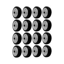Kit 16 un roda 312 maciça borracha 3 pol 40kg p/ rodízio Kit 16 un roda 312 maciça borracha 3 pol 40kg p/ rodízio