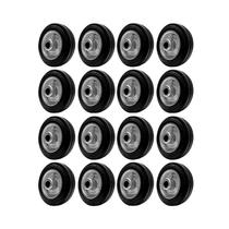 Kit 16 un roda 412 maciça borracha 4 pol 60kg p/ rodízio