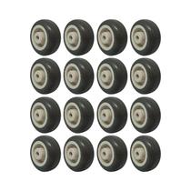 Kit 16 un roda borracha termoplástica 2 pol 40kg p/ rodízio