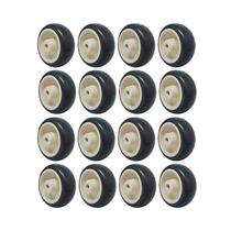 Kit 16 un roda borracha termoplástica 3 pol 70kg p/ rodízio