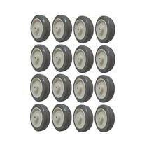 Kit 16 un roda borracha termoplástica 5 pol 110kg p/ rodízio