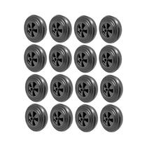 Kit 16 un roda container plástico 8 pol 200kg p rodízio