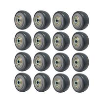 Kit 16 un roda pvc cinza 2 pol 50kg p/ rodízio Kit 16 un roda pvc cinza 2 pol 50kg p/ rodízio