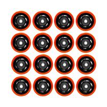 Kit 16 un roda pvc laranja 3 pol 80kg p/ rodízio