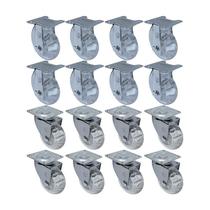 Kit 16 un roda rodízio fixo e giratório gel 3 pol 75mm móvel