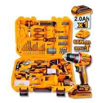 Kit 165 Ferramentas Ingco Parafusadeira Impacto 20V 66Nm Mandril de Meia Pol 23 Posições 0 a 1500RPM Bateria 20V 2Ah Maleta Rígida Pedreiros Obras Kit 165 Ferramentas Ingco Parafusadeira Impacto 20V 66Nm Mandril de Meia Pol 23 Posições 0 a 1500RPM Bateria 20V 2Ah Maleta Rígida Pedreiros Obras