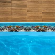 Kit 16und Faixas Piscina Brilho Proteção Borda 100cm X 10cm golfinhos peixes