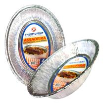 Kit 16x Assadeira Descartável Alumínio Oval 4l Premium Thermoprat Kit 16x Assadeira Descartável Alumínio Oval 4l Premium Thermoprat