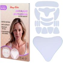 Kit 17 Adesivos Anti Rugas Silicone Reutilizáveis Muy Bela Lifting Facial Colo Skin Care Noturno Envio Imediato Kit 17 Adesivos Anti Rugas Silicone Reutilizáveis Muy Bela Lifting Facial Colo Skin Care Noturno Envio Imediato