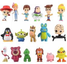 Kit 17 Bonecos Miniatura Toy Story Woody Buzz Rex Decoração