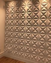 Kit 17 Placas 3D Autoadesiva Revestimento Parede Mini Estrelar 50x50