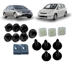 Kit 17 Presilhas Grampo Parabarro Diant Civic Fit 1992 2008