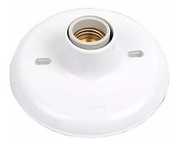 Kit 17 Suporte Lâmpada Comum Led Plafon Branco Com Porcelana