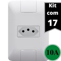 Kit 17 Tomadas Simples 10a Branca Tramontina