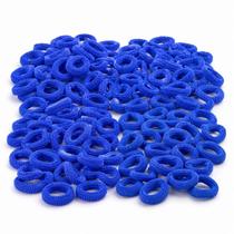 Kit 170 Xuxinha Cabelo Azul Elástico Mini rabicó scrunchie
