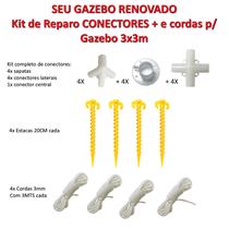 Kit 17pcs Completo p/ reparo Gazebo 3x3mt + Estacas + Cordas