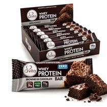 Kit 18 Barra Protein Q-VITA Brownie Chocolate Zero 36g