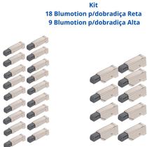 Kit 18 Blumotion p/Reta 973a0500 + 9 Blumotion p/curva BLUM