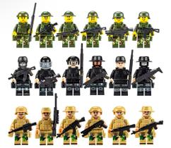 kit 18 bonecos policiais militares exercito blocos de montar kit 18 bonecos policiais militares exercito blocos de montar