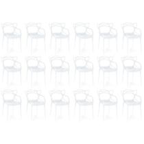 Kit 18 Cadeiras de Jantar Allegra Prática Empilhável - Branco