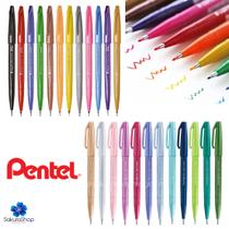 Kit 18 Caneta Brush Pen PENTEL Brush Sign Pen Touch Cores Novas Bujo Planner