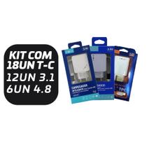 KIT 18 Carregadores Inova T-C (3.1=12)(4.8=6) Atacado Para revenda
