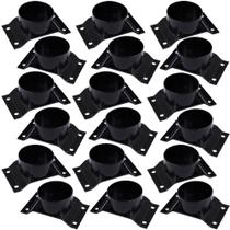 Kit 18 Chapinhas Chapa Elevada com Tubo Fixação Pés Palito Rosca 5/16 Preto G59 Kit 18 Chapinhas Chapa Elevada com Tubo Fixação Pés Palito Rosca 5/16 Preto G59