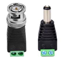 Kit 18 Conector (12 Bnc Macho + 6 P4 Macho) P/ Cabo Cftv