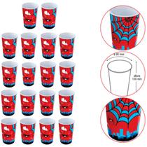Kit 18 Copo Plástico 550ml Label Menino Vermelho e Azul 9x9x13cm Kit 18 Copo Plástico 550ml Label Menino Vermelho e Azul 9x9x13cm