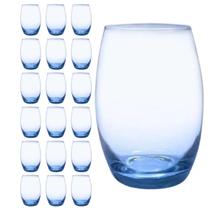Kit 18 Copos de Vidro 450ml California Redondo Azul Kit 18 Copos de Vidro 450ml California Redondo Azul